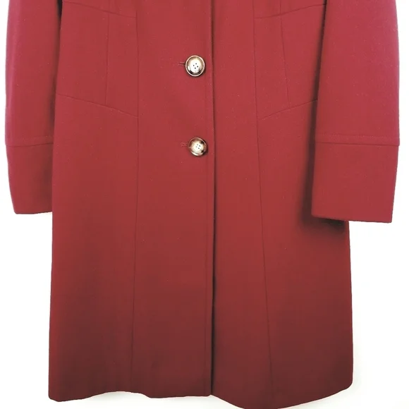 Michael Kors Red Wool Blend Coat size 10 - Picture 9 of 12